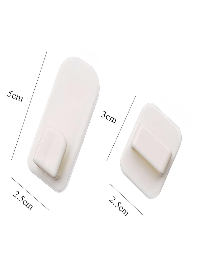 Generic Upkaranwale 1 Pcs Plastic Adhesive Hook for Hanging ACTV Remote Control Hook Self Adhesive Hook On Tiles Wall Door Cabinet Wall Holder Hooks WallSticking Hooks for Remote Control Hooks for Organization Bathroom Kitchen and Office White  - Image 3