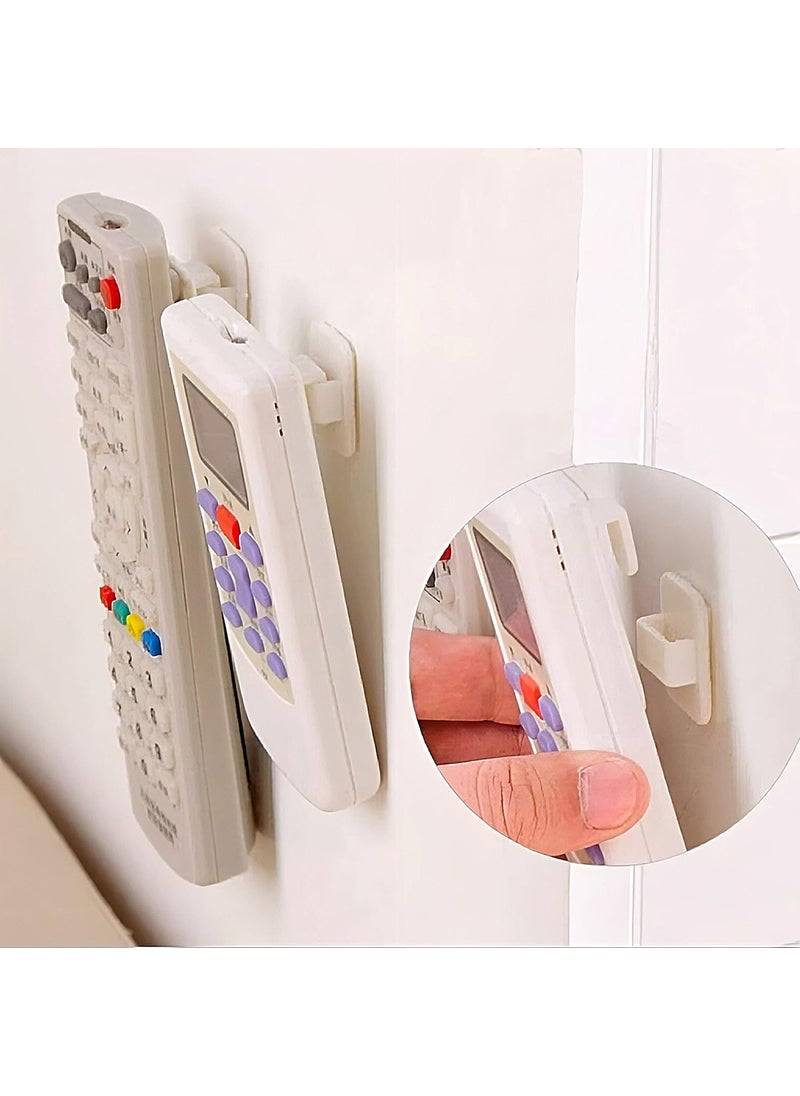 Generic Upkaranwale 1 Pcs Plastic Adhesive Hook for Hanging ACTV Remote Control Hook Self Adhesive Hook On Tiles Wall Door Cabinet Wall Holder Hooks WallSticking Hooks for Remote Control Hooks for Organization Bathroom Kitchen and Office White  - Image 4