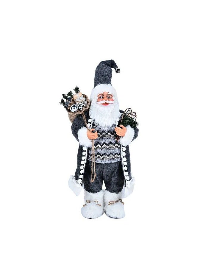 Generic Santa Grey Christmas Statue Size / 90 cm  - Image 1