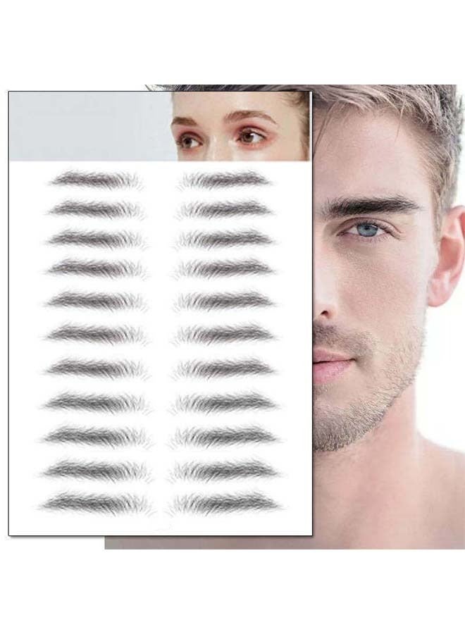 11 Pairs Waterproof Eyebrow Tattoo Stickers - Image 1