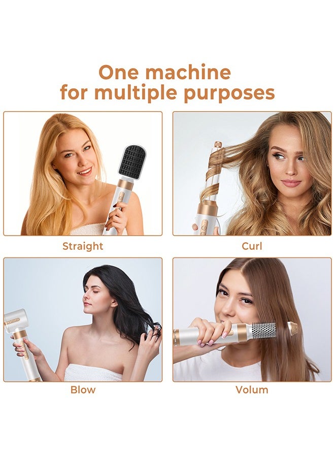 BESTIS - 7 In 1 Hair Dryer Brush Styling Tools Set 1400W Hot Air Hair Curler Styler with Straightening and Curling Wands, Ionic Blow Dryer with 110,000 RPM Motor for Women Hair Types - Image 1