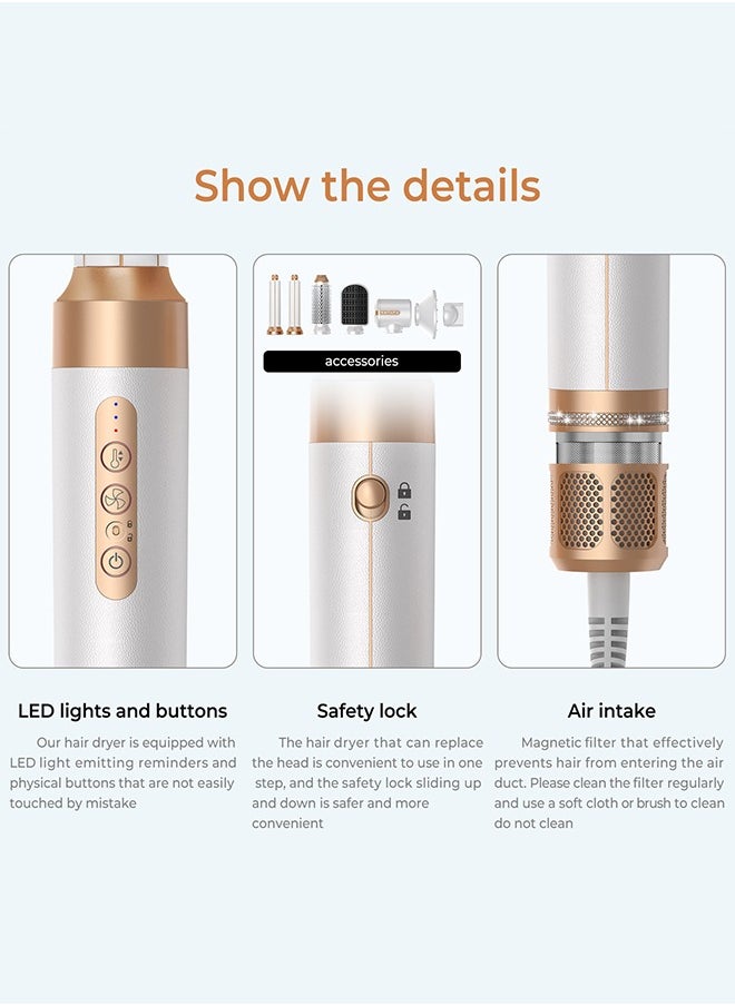 BESTIS - 7 In 1 Hair Dryer Brush Styling Tools Set 1400W Hot Air Hair Curler Styler with Straightening and Curling Wands, Ionic Blow Dryer with 110,000 RPM Motor for Women Hair Types - Image 1