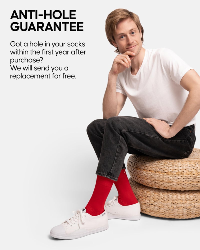 DANISH ENDURANCE Soft & Breathable Socks for Men & Women, 3-Pack (Navy, US Women 8-10 // US Men 6.5-8.5) - Image 4