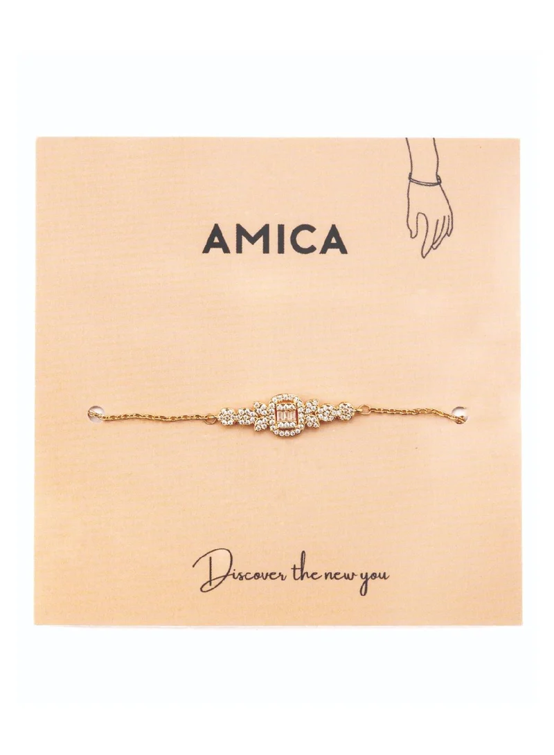 AMICA  Embellished Stone Chain Bracelet  | Best Price UAE