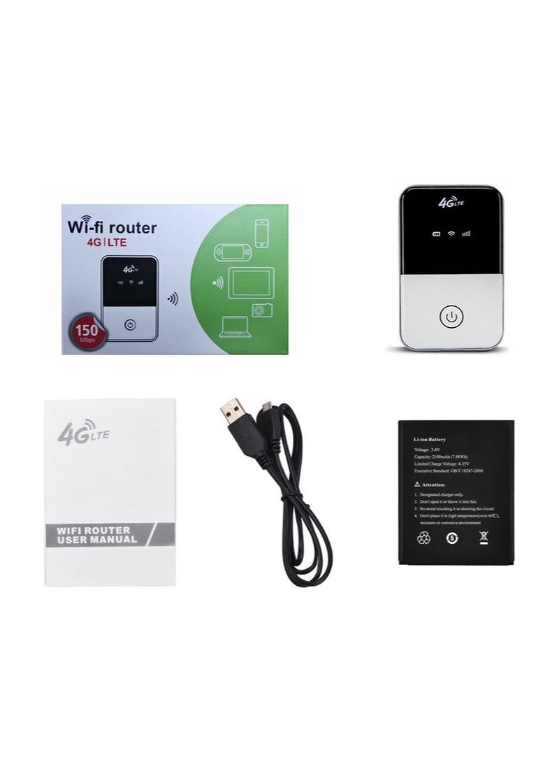 4G LTE Mobile WiFi Router 150Mbps High Speed Portable Travel WiFi Modem with SIM Card Slot for Up to 10 Devices to Share - Image 4