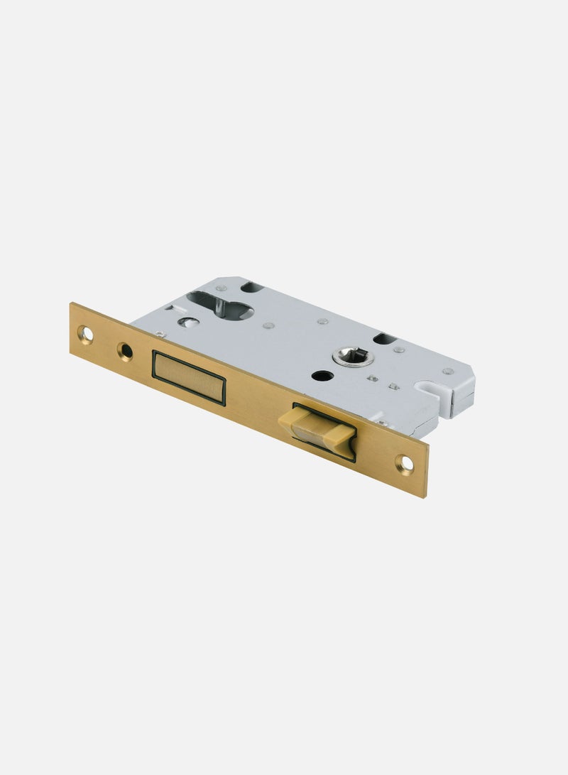 CINCINNO Premium Anti-Rust SS304 Stainless Steel Mortise Lockbody 58x50mm – Small Rectangle End, 5-Year Warranty, Door Lock for Residential & Commercial Use (Brushed Natural Brass) 