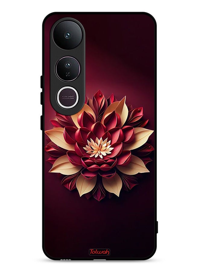 Vivo V50 Lite Protective Case Cover Flower Abstract Design