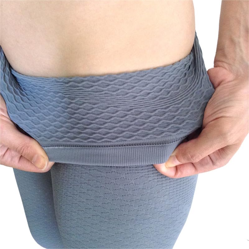 BioflectÂ® Compression Leggings with Bioactive Raised Massaging Knit - for Support and Comfort - Black XL - Image 2