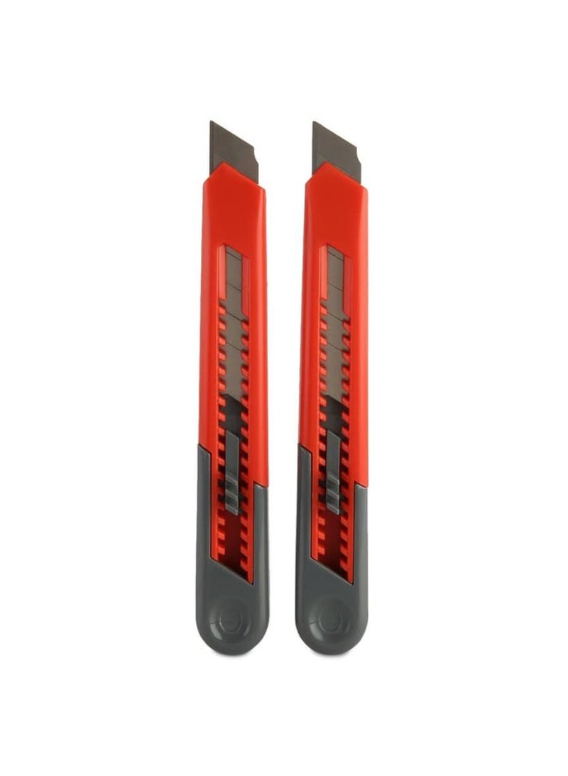 طقم سكاكين بلاستيكية قابلة للكسر 18 مم عبوة من 2