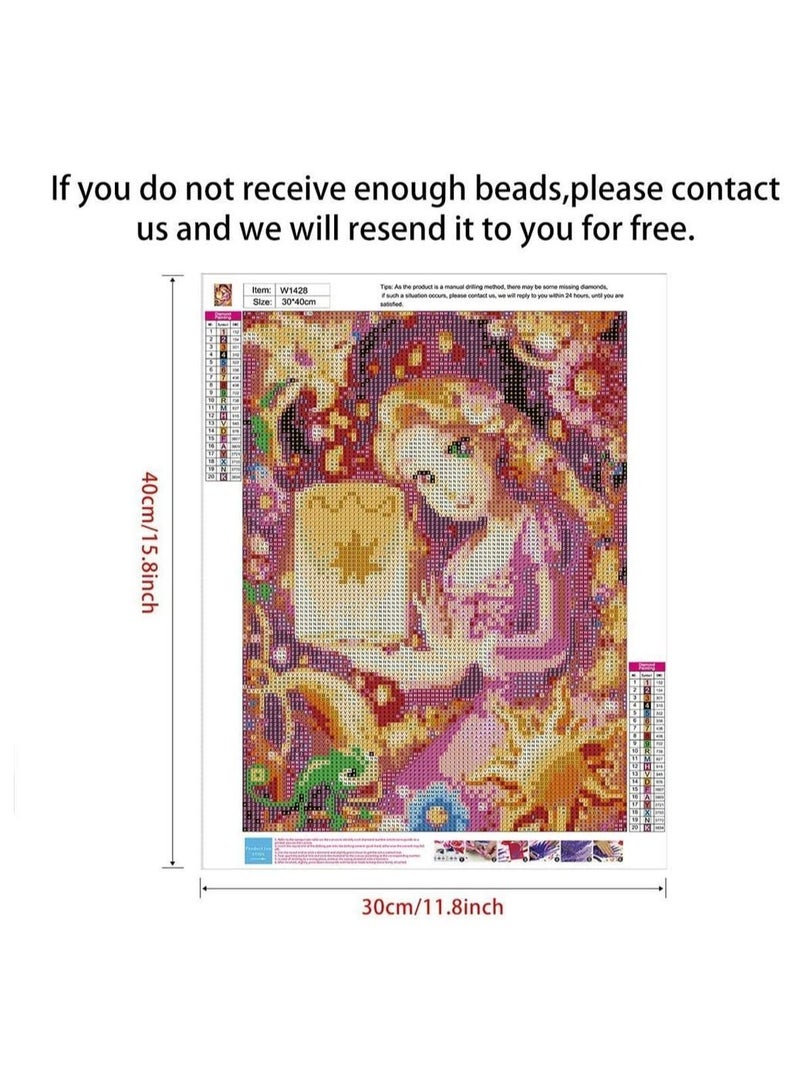 NIBEMINENT DIY 5D Diamond Painting Princess Pattern 11.8*15.7 Inch - Image 4