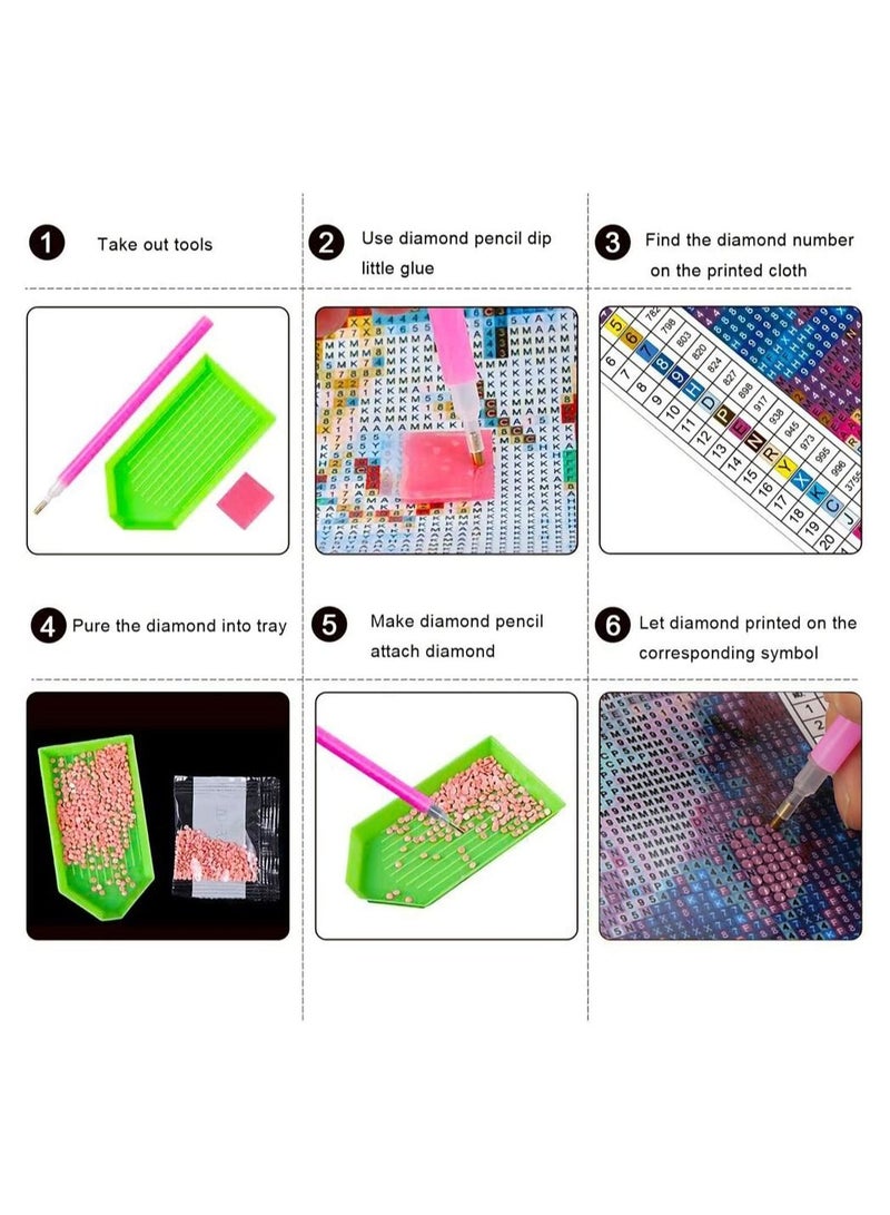 NIBEMINENT DIY 5D Diamond Painting Princess Pattern 11.8*15.7 Inch - Image 5
