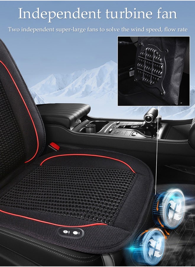 DUNISO Cooling Car Seat Cover,12V Circulation Ventilation Cooling Car Front Seat Cushion, Breathable Car Protection Seat Cushion,With 4 Fan，3 Speed Wind Speed Regulation，Wear Resistant And Anti Slip, Suitable For Summer, Suitable For Most Car Seats  - Image 5