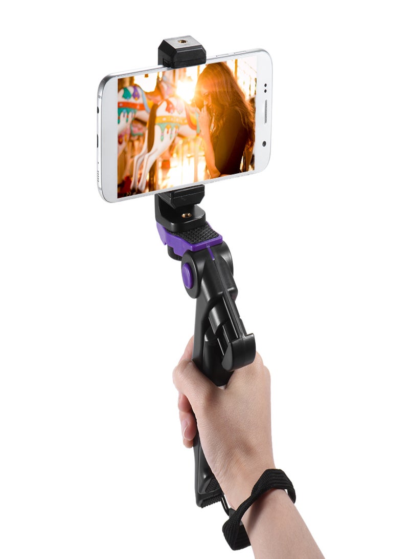 Universal Mini Phone Tripod Stand Handheld Grip Stabilizer with Adjustable Smartphone Clip Holder Bracket for iPhone 7 Plus/7/6/6 Plus/6s/ for Samsung Galaxy S7/S6  - Image 2