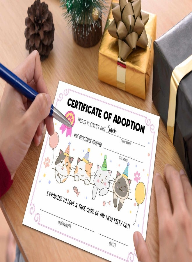 Gihyan Cat Kitten Adoption Certificates - 10 Pcs Colorful Party Favors for Cat Birthday Parties - Image 3