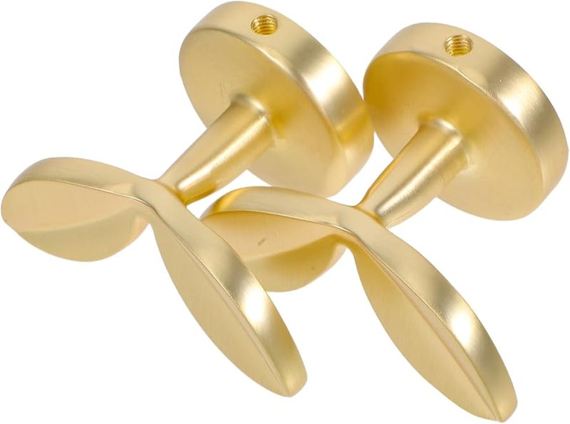 Leaf Shaped Wall Hooks 2 Pack Decorative Coat Hat Towel Hangers For Bathroom Kitchen Garage - Image 1