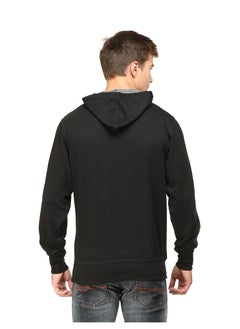 RSO Outfits Unisex Regular Fit Full Sleeves Solid Hoodie Sweatshirt (Black)  - Image 4