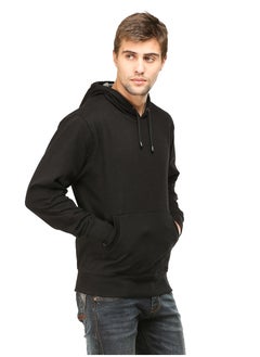 RSO Outfits Unisex Regular Fit Full Sleeves Solid Hoodie Sweatshirt (Black)  - Image 5