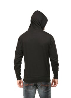 RSO Outfits Unisex Regular Fit Full Sleeves Solid Hoodie Sweatshirt (Black)  - Image 3