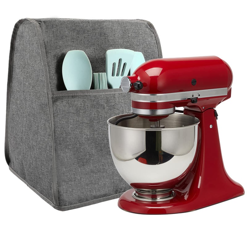 KitchenAid Stand Mixer Cover Universal Fit for TiltHead BowlLift Models 45 to 8 Qt Thick Quilted Mixer Dust CoverProtector for KitchenAid Mixer Accessories Mothers Day gifts Classic Gray
