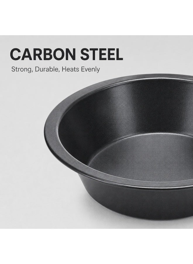 LYNLYN 4 PCS Small Round Bread Pans, Carbon Steel Nonstick Baking Pans, Mini Cake Pans for Bread, Cakes and Family Baking - Image 3