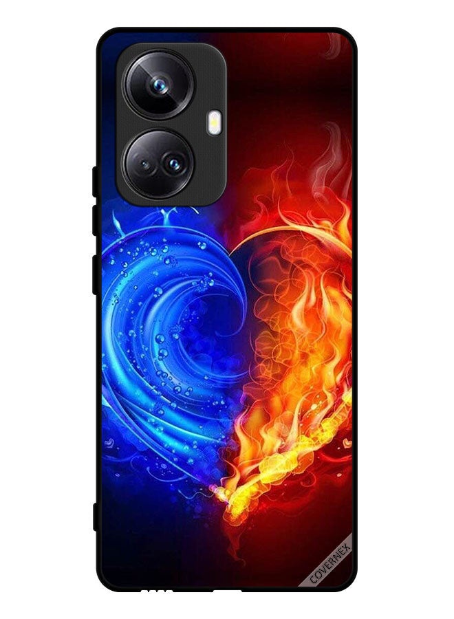 Covernex Protective Case Cover For Realme 10 Pro Plus Fire And Water Heart Wallpaper - Image 1