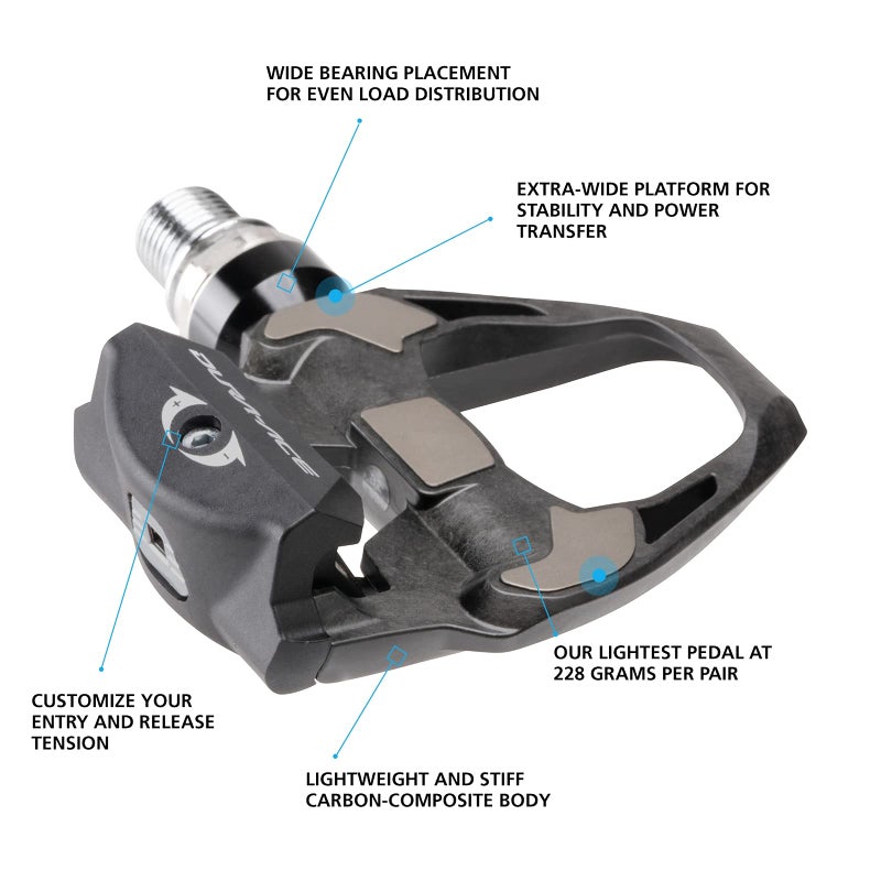 SHIMANO بيدالات دراجة الطريق SHIMANO DURA-ACE PD-R9100 المتميزة - Image 2