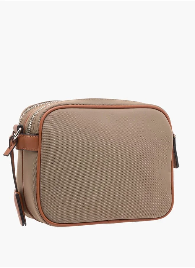 Celeste Womens Textured Crossbody Bag With Adjustable Strap And Zip Closure