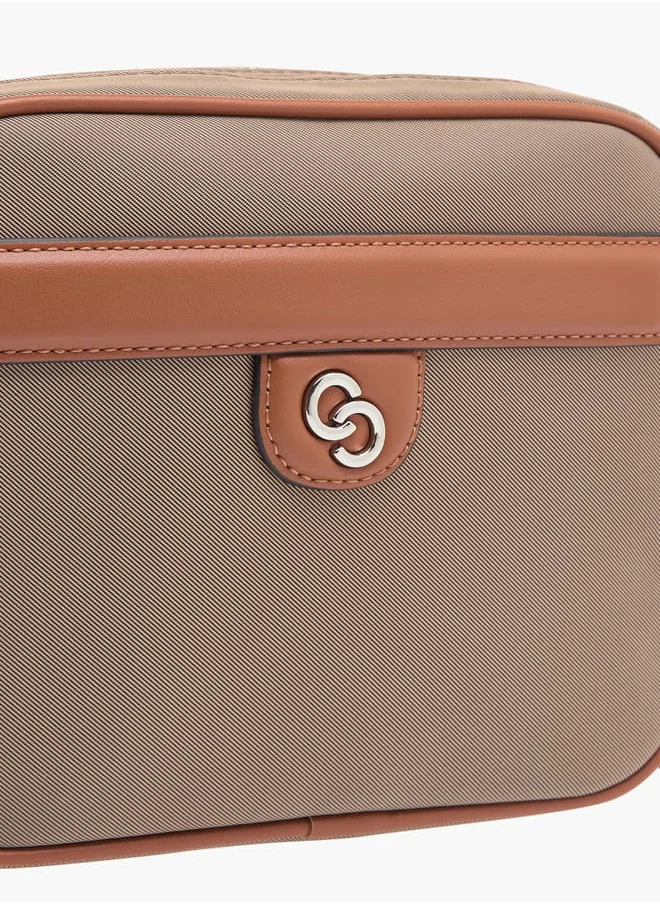 Celeste Womens Textured Crossbody Bag With Adjustable Strap And Zip Closure