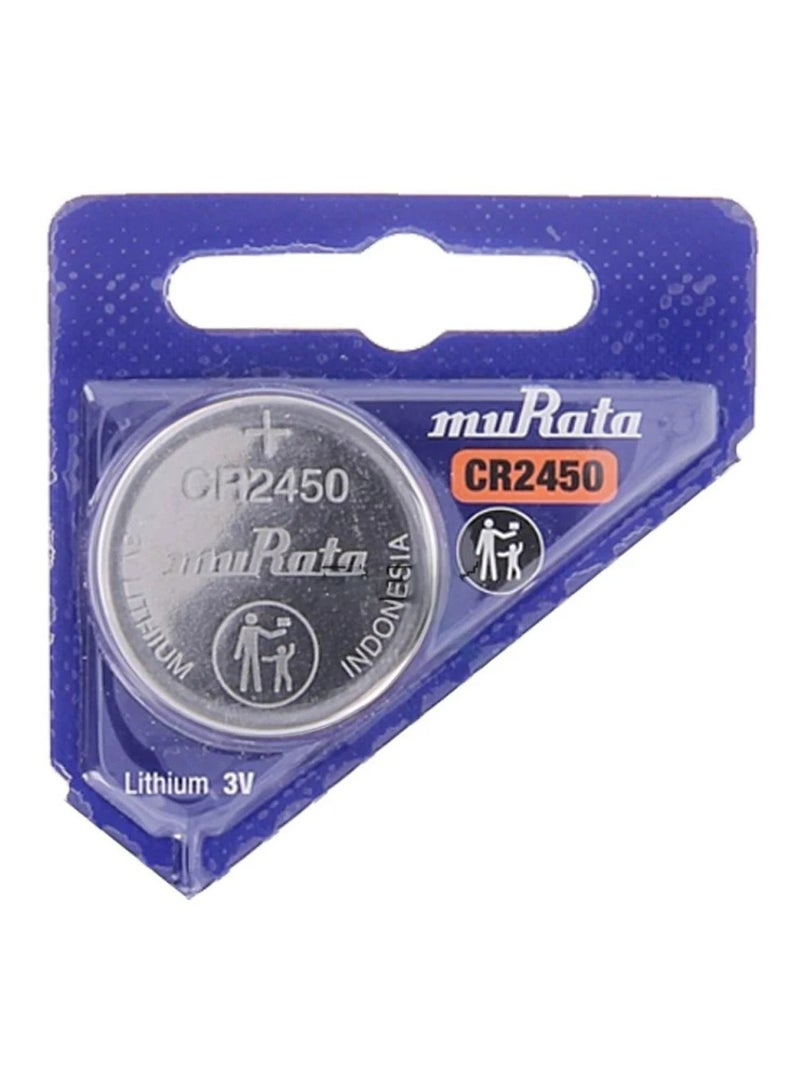 1-Piece Murata CR2450 Lithium 3V (muRata) Indonesia Battery