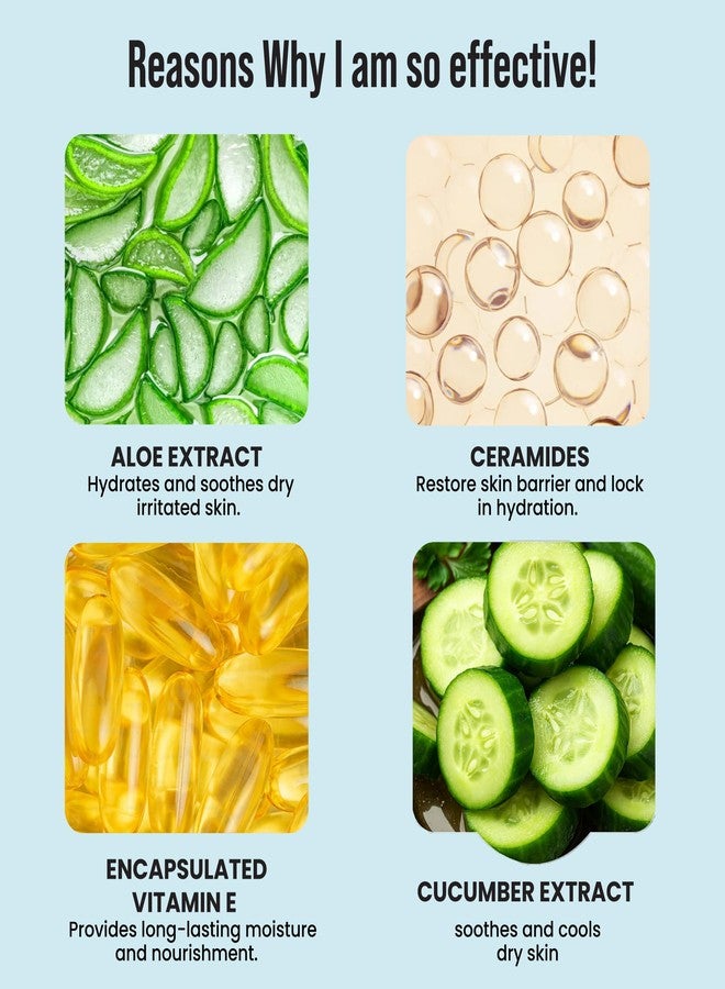 Ghar soaps Gharsoaps Aloe-Ceramide Face Wash for Dry to Normal Skin | Hydration Hero with Ceramides, Cucumber & Vitamin E | Soothing & Moisturizing Cleanser | 100ml - Image 4
