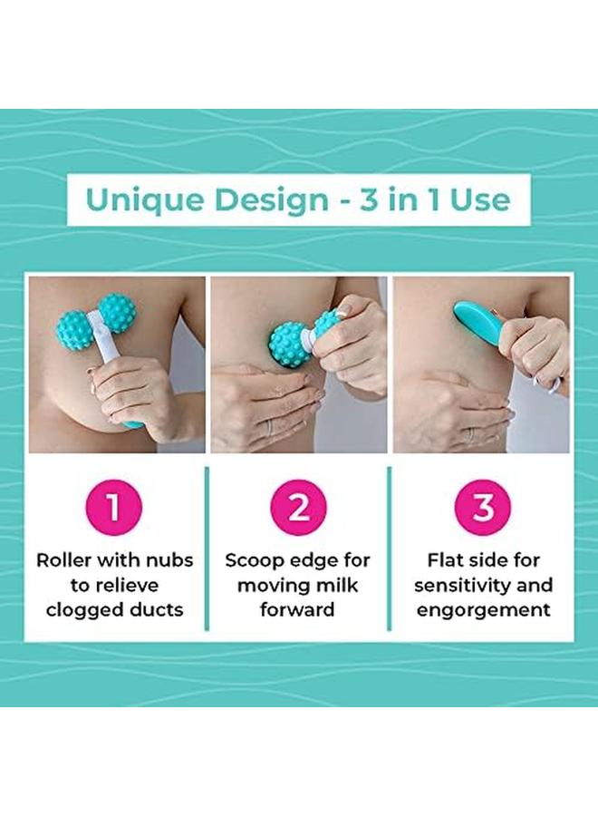لافي أداة تدليك الرضاعة باللون الأزرق المخضر - Image 3