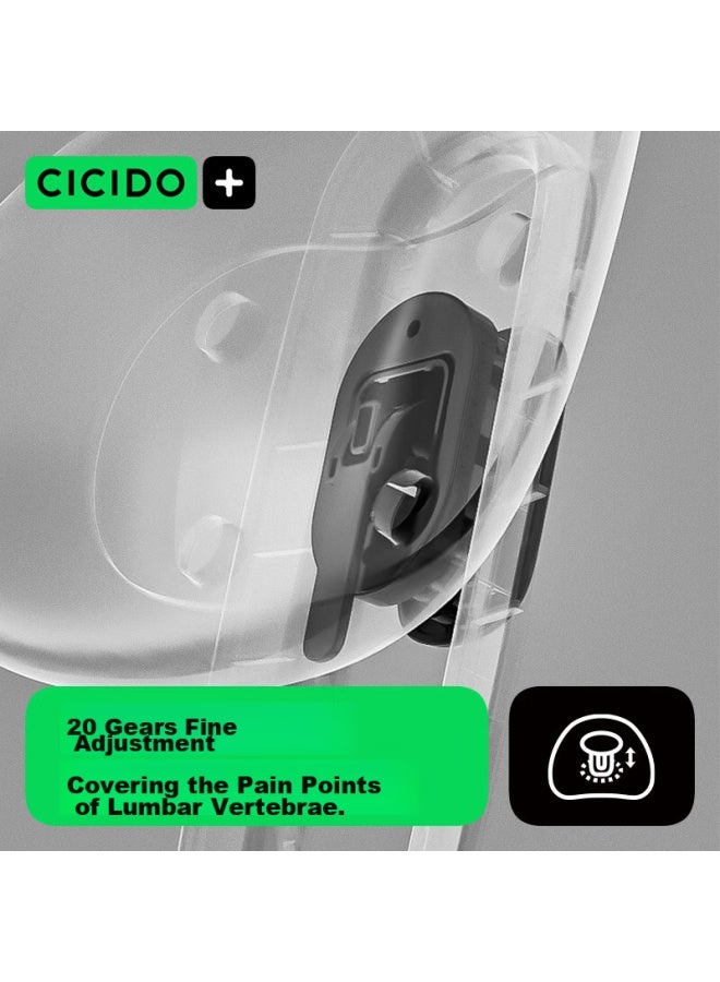 Cicido Four-way Adjustable Lumbar Support Set, Car Headrest, Neck Pillow, Car Seat Cushion, Office Lumbar Support Pad - Image 4