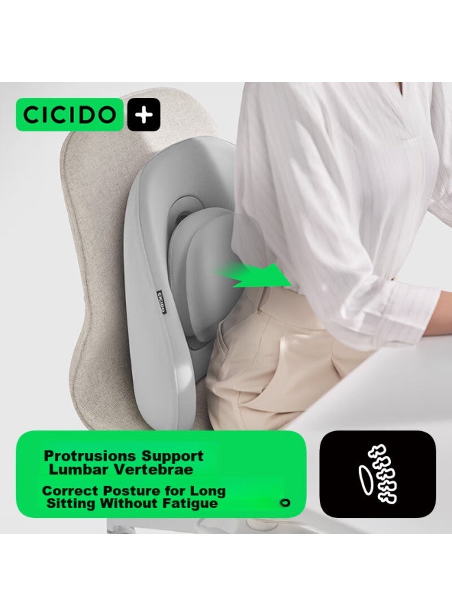 Cicido Four-way Adjustable Lumbar Support Set, Car Headrest, Neck Pillow, Car Seat Cushion, Office Lumbar Support Pad - Image 2