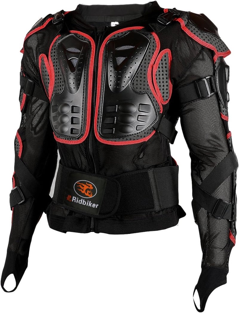 Ridbiker Motorcycle Full Body Armor Protector Removable Racing Jacket Motocross - Image 1