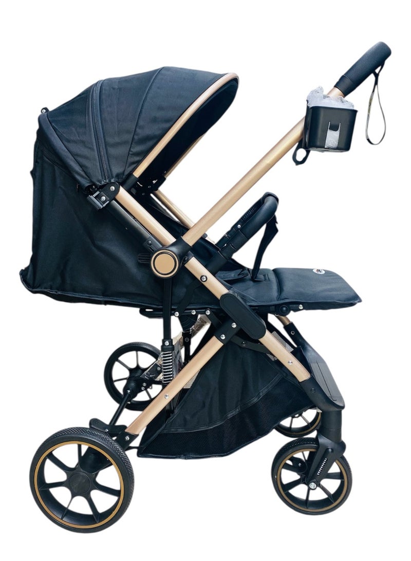 Cullar Premium Baby Stroller for Newborns & Toddlers | Lightweight Foldable Travel Pram with Adjustable Seat, Smooth Suspension Wheels, One-Hand Fold, Cup Holder & Large Storage Basket | Durable & Easy to Maneuver - Image 1