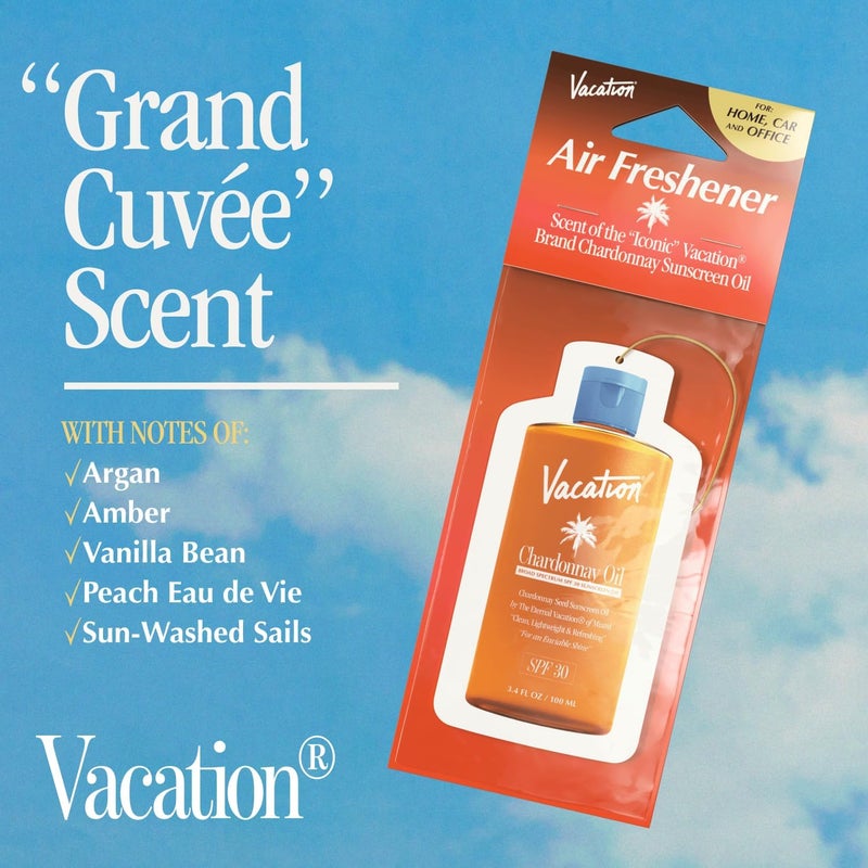 VACATION Air Freshener Variety Pack, 6 Exclusive Summer Scents, Includes Classic Lotion, Chardonnay Oil, After Sun Gel, Classic Whip, Super Spritz & Baby Oil Scents, Deodorizer for Car, Home & Office - Image 4