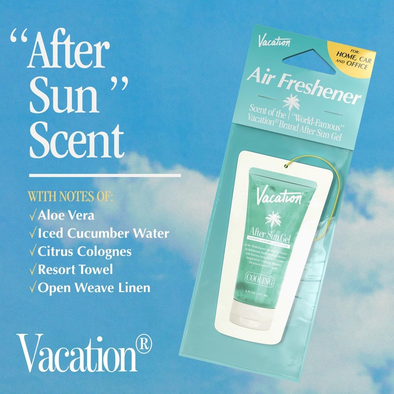 VACATION Air Freshener Variety Pack, 6 Exclusive Summer Scents, Includes Classic Lotion, Chardonnay Oil, After Sun Gel, Classic Whip, Super Spritz & Baby Oil Scents, Deodorizer for Car, Home & Office - Image 5