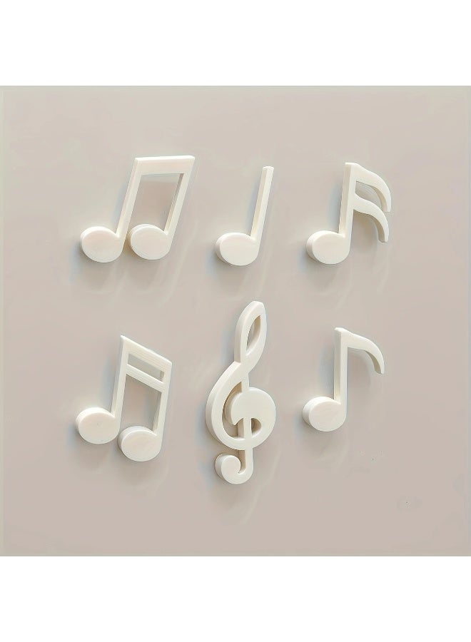 Goolsky 6-Pack Nordic Music Note Magnetic Memo Board Stickers - Refrigerator Magnets for Kitchen/Office Wall Decor, Removable White Theme Sticky Notes for Birthday Gifts  - Image 5