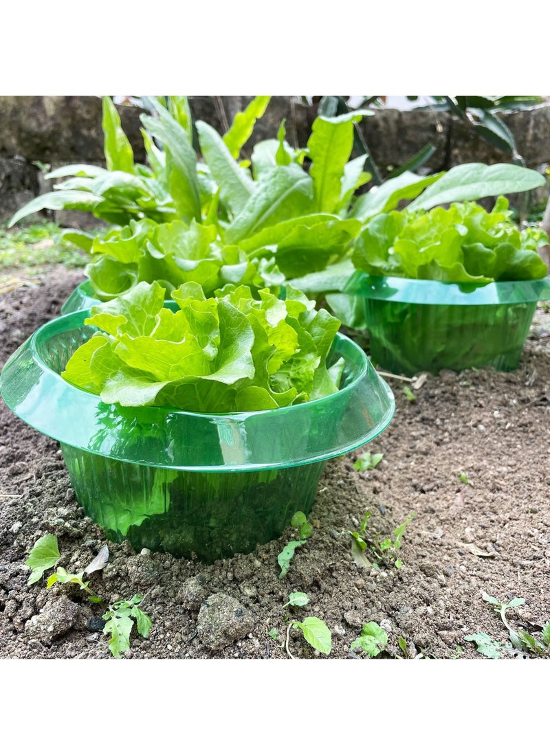 Y&D Garden Cloche, 15Pack Reusable Plant Protection Collars,Bell Jar Cloches for Against Sun, Frost, Snails Etc. Emerald Green  - Image 4