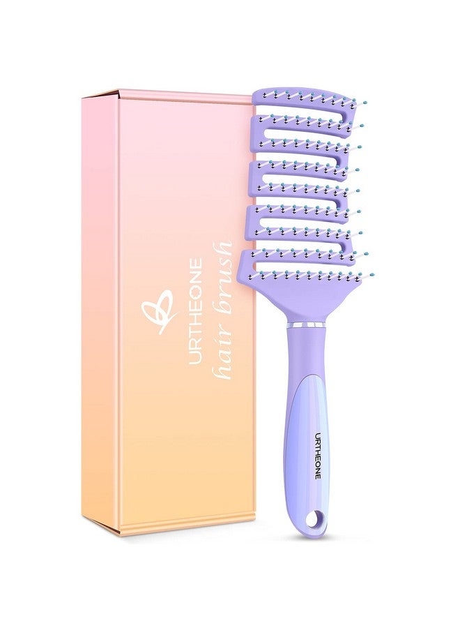 URTHEONE Hair Brush Curved Vented Detangling Hair Brushes For Women Men Wet Or Dry Hairfaster Blow Drying Styling Professional Paddle Vent Detangler Brush For Curly Thick Wavy Thin Fine Long Short Hair - Image 2