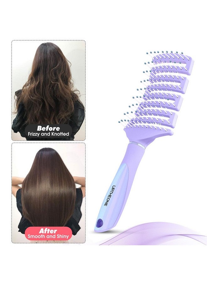 URTHEONE Hair Brush Curved Vented Detangling Hair Brushes For Women Men Wet Or Dry Hairfaster Blow Drying Styling Professional Paddle Vent Detangler Brush For Curly Thick Wavy Thin Fine Long Short Hair - Image 5