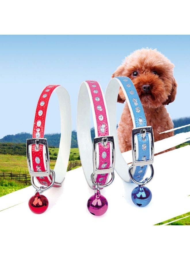 Generic Adjustable Pet Collar With Bell Pink/White 20x15x5cm  - Image 3
