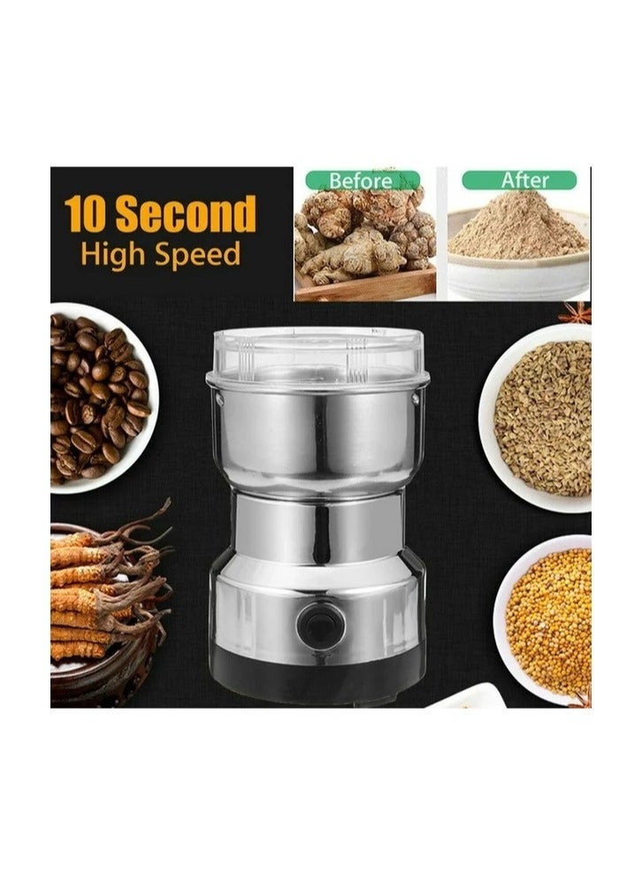 Denx A 150-Watt Electric Grinder For Grinding Coffee And Grains, With Four Sharp Blades And A Capacity Of 300 Ml - Image 4