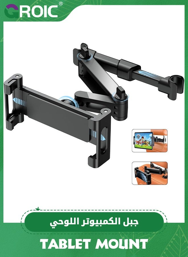 GROIC Car Tablet Holder for 5.3-11 inch Devices, 360 Rotatable and Retractable with Adjustable Length Extension Arm, Shockproof Protection and Universal Compatibility  - Image 1