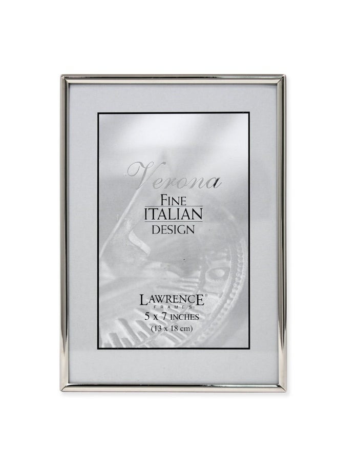 Lawrence Frames Simply Metal Picture Frame 5 by 7-Inch Silver  - Image 1