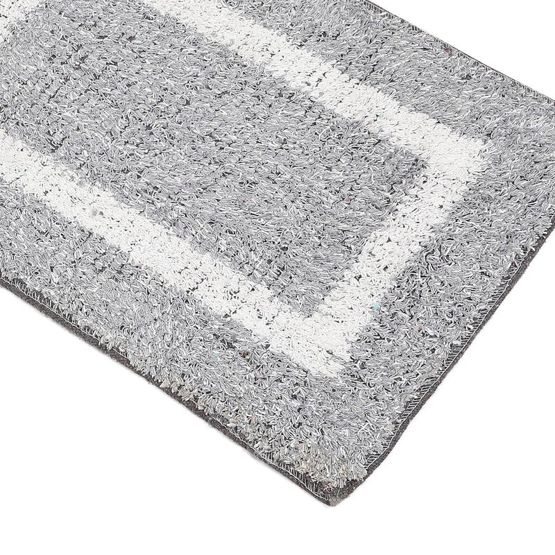Status Contract ​Status Microfiber Bath Door Mat Anti Slip Backing for Bathrom/Door/Office Entrance Water Absorvent (38x 58cm, Grey) -Pack of 1 - Image 4
