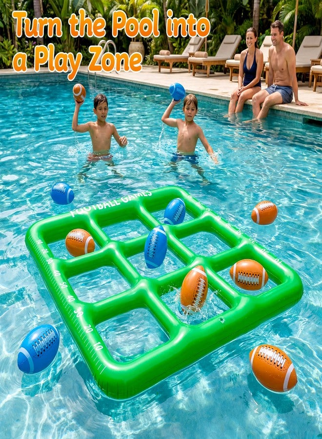 PARENTSWELL Pool Games Set, Tic-Tac-Toe Inflatable Pool Toy with 10 Balls, Pool Toys Party Game for Teens Adults Kids 2-10 Players, Swimming Pool Summer Water Party Games for Beach Backyard - Image 3