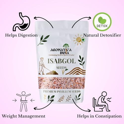 Aromatica India Organic Psyllium Seeds Isabgol Plantago Ovata Raw for Eating 1kg - Image 3