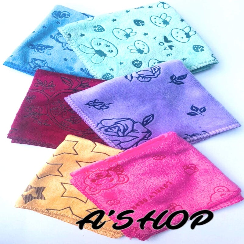 A'SHOP Women's Thick Soft Different Design Printed Hankies (Multicolour) - Pack of 6 - Image 5