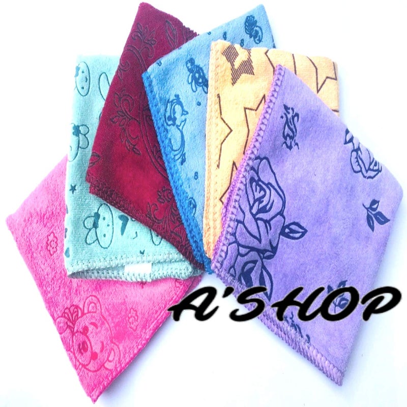 A'SHOP Women's Thick Soft Different Design Printed Hankies (Multicolour) - Pack of 6 - Image 2